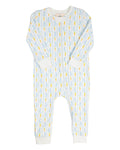 Blue Bunny Knit Zip Up Pajamas-FINAL SALE