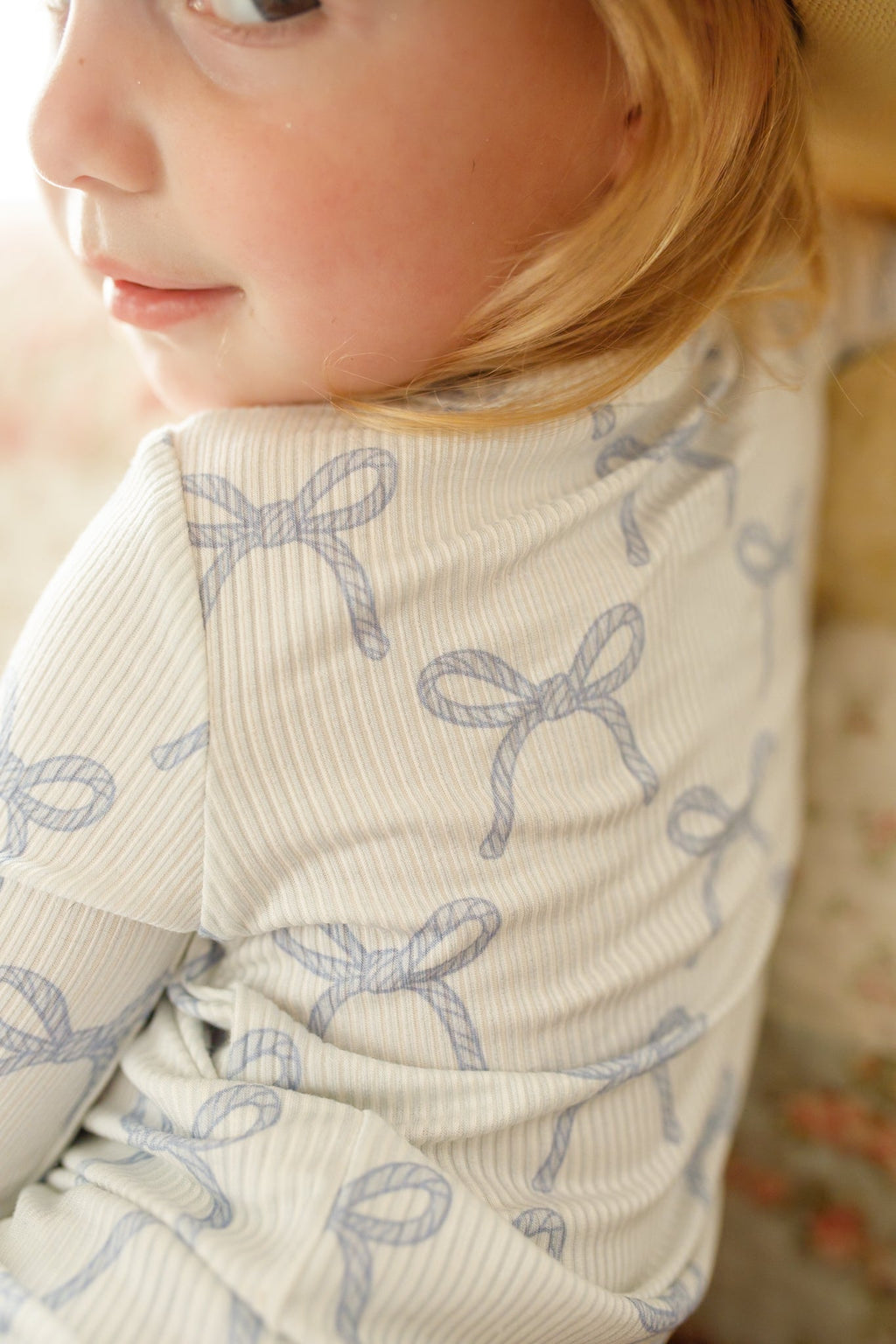 Blue Belle 2pc Ribbed Bamboo Pajamas