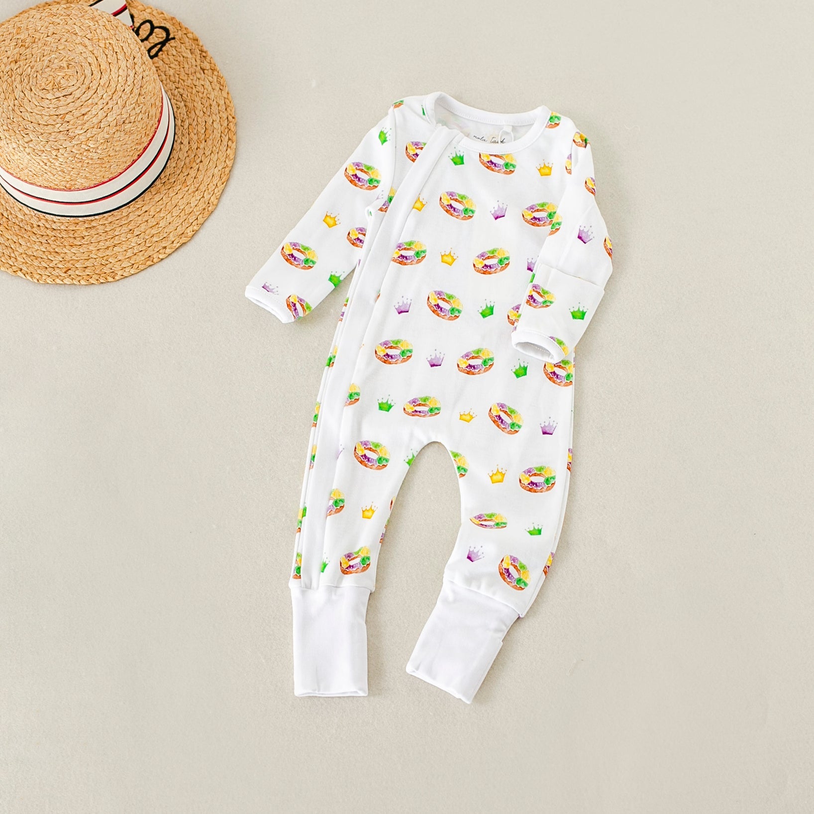 King Cake Organic Cotton Kids Mardi Gras Pajamas